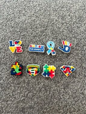 CROCS Autism Puzzle Piece Shoe Charms - Multicolor